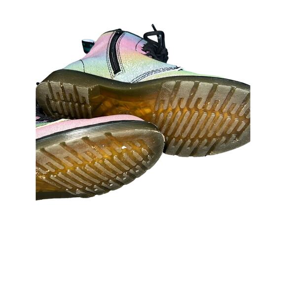 Doc Dr. Martens 1460 rainbow colored Glitter J Boot AirWair girls US size 3 - Picture 6 of 9